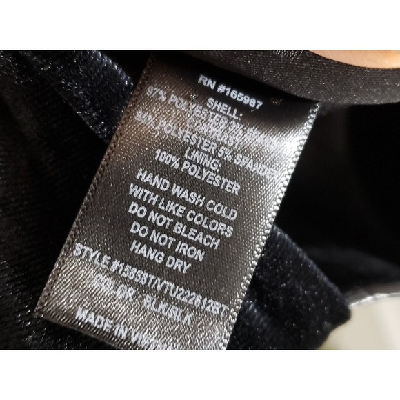 Velvet Fleur Women's Black Polyester V-Neck Long Sleeve Knee Length Dress Size 4 - Picture 10 of 14